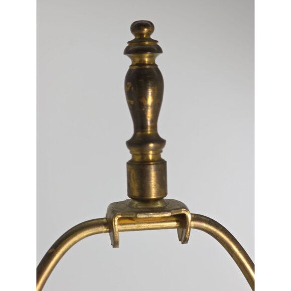 Vintage Floral Ceramic Table Lamp With Hand-Painted Bird Design On Wood Base - Picture 9 of 12